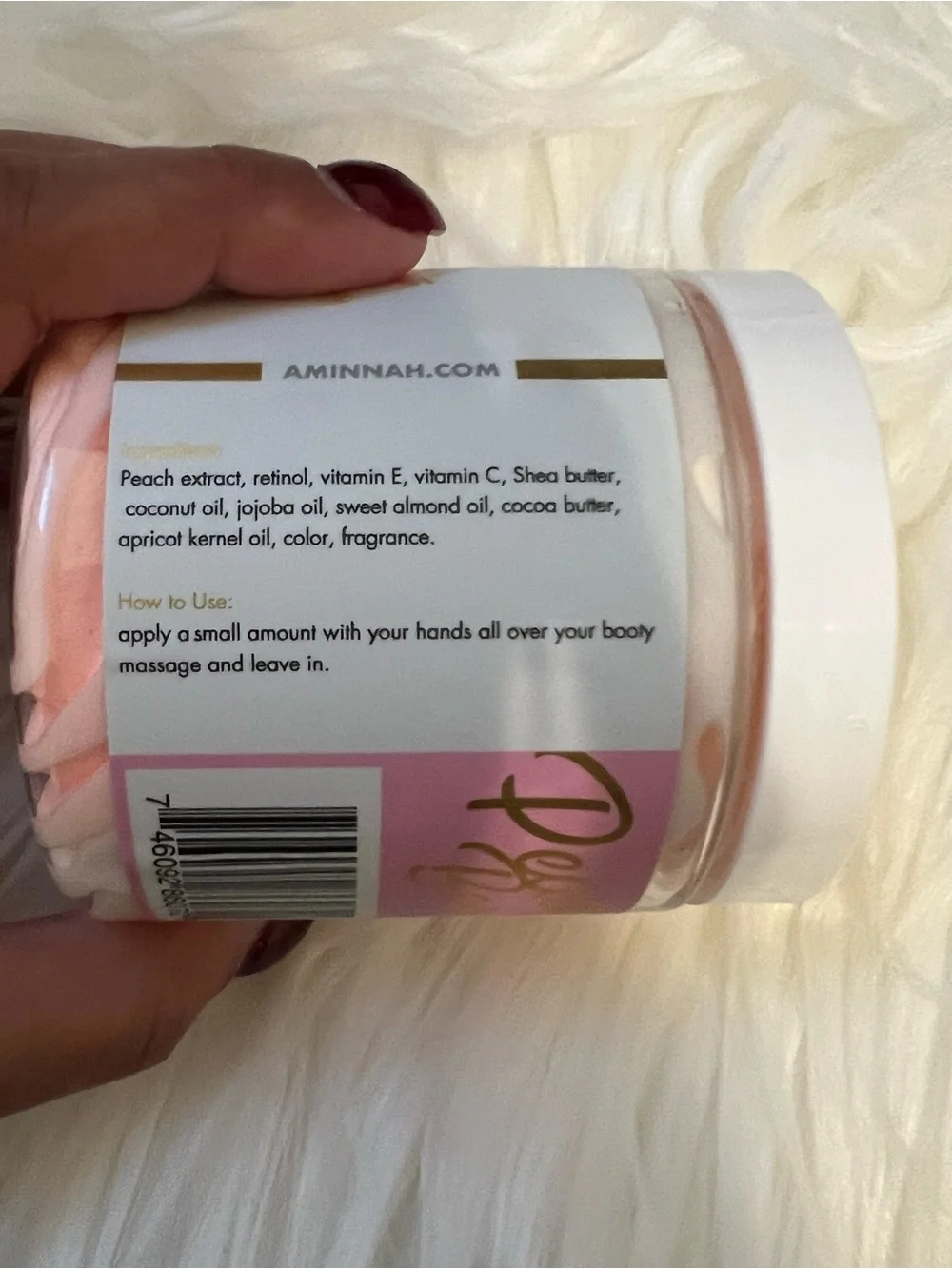 NWT Aminnah Peach Body butt butter Tightening & Lifting retails $38.00 USD